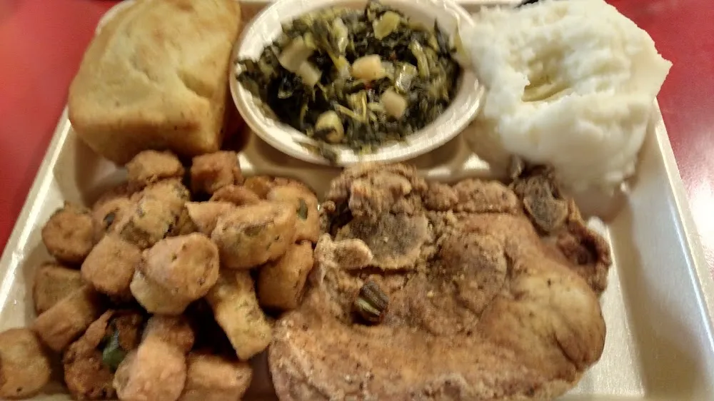 Mashed Potatoes Fried Okra